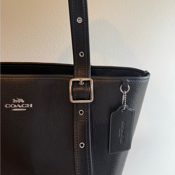 Coach Black Pebbled Leather Handbag - Picture 6 of 11